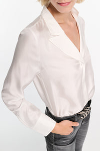 Blouse Trench It Up II - Camelia & White