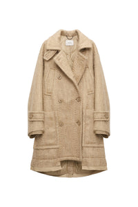 Urban Attraction wool coat - Dark Sand