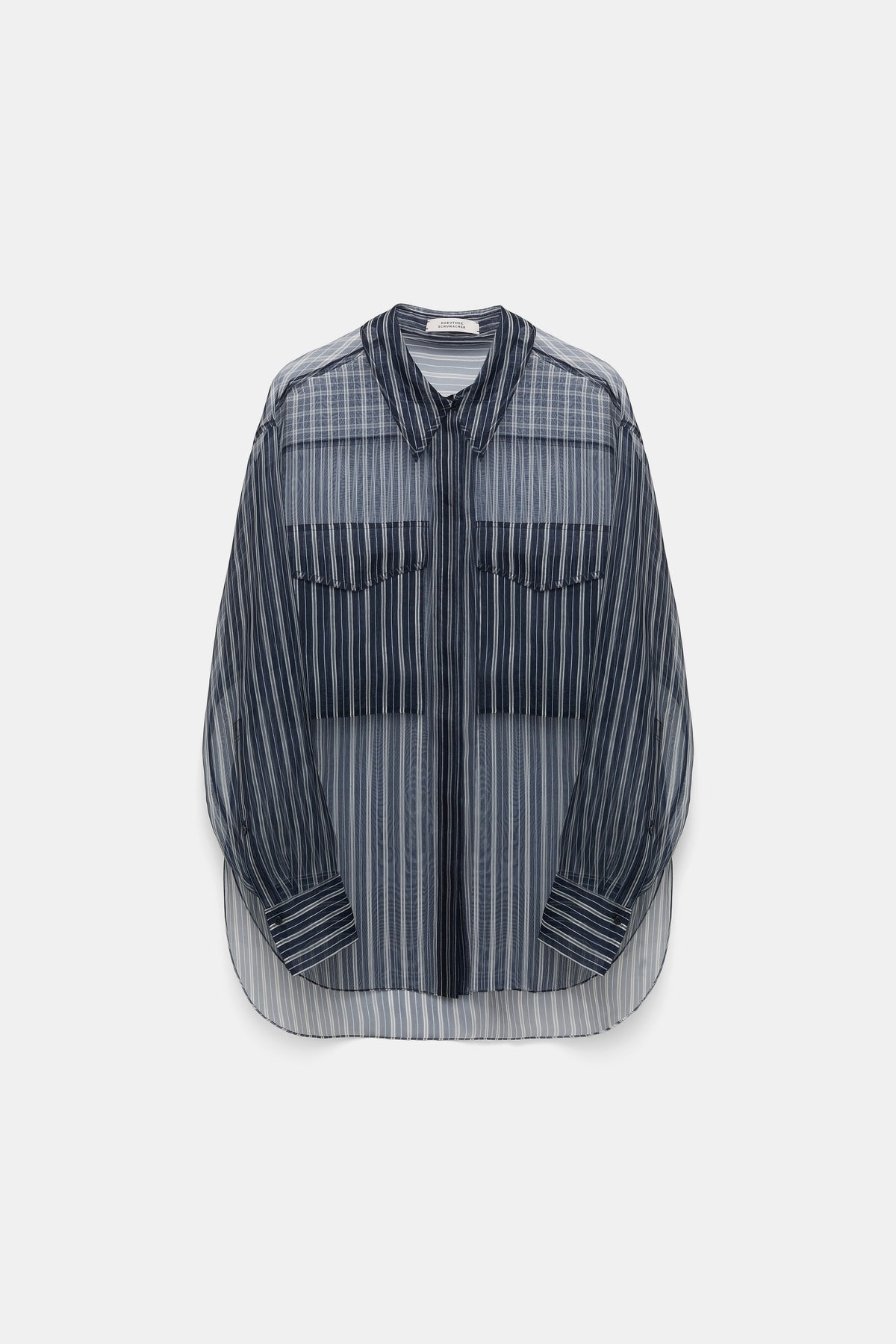 Blouse Transparent Stripe - Blue & White Stripe