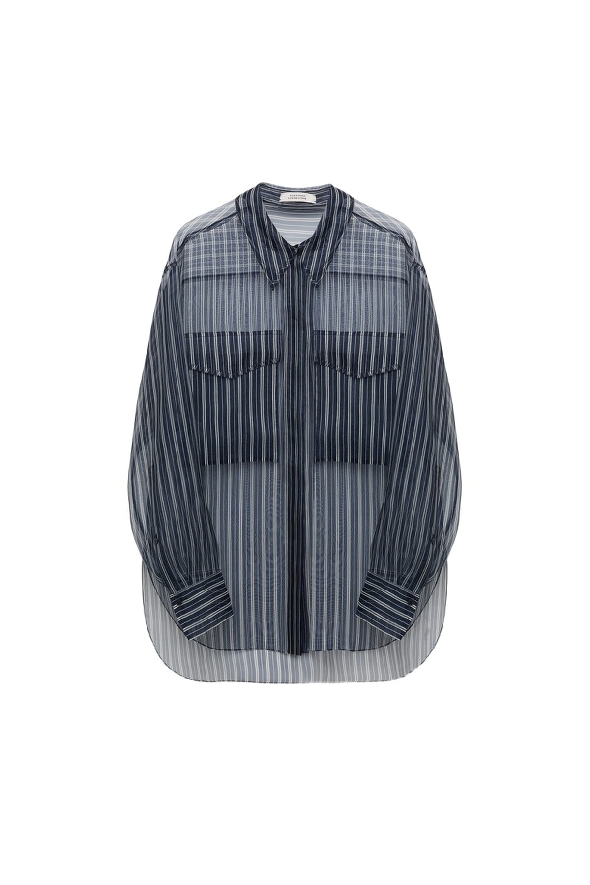 Blouse Transparent Stripe - Blue & White Stripe