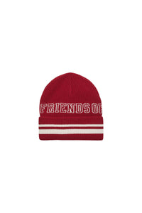 Friends Of Dorothee wool hat - Bordeaux & Off-White Mix