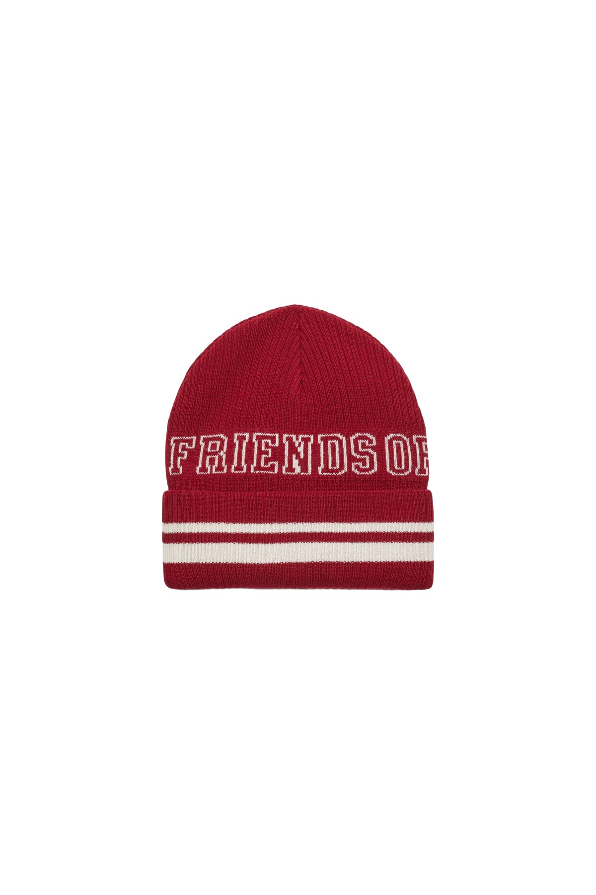 Friends Of Dorothee wool hat - Bordeaux & Off-White Mix