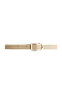 Ceinture réversible Exotic Shine en cuir - Sand