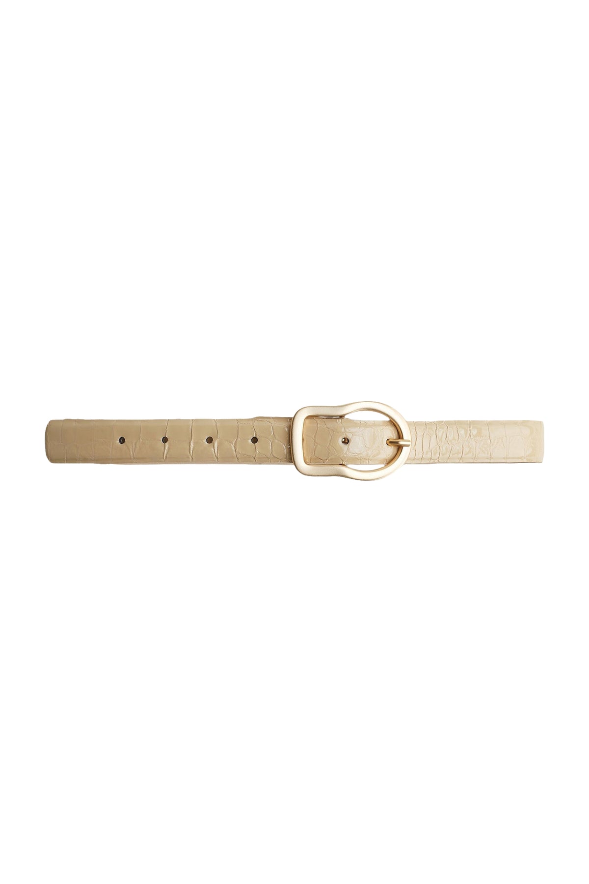 Ceinture réversible Exotic Shine en cuir - Sand