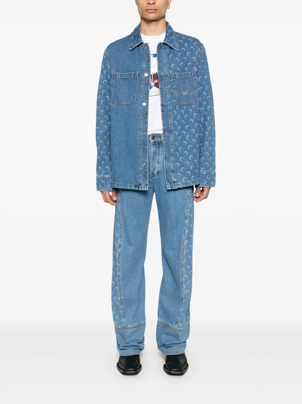Surchemise en denim Moon laser - Light Blue