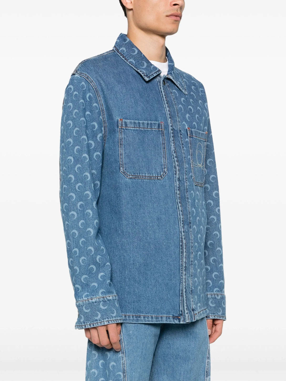 Surchemise en denim Moon laser - Light Blue