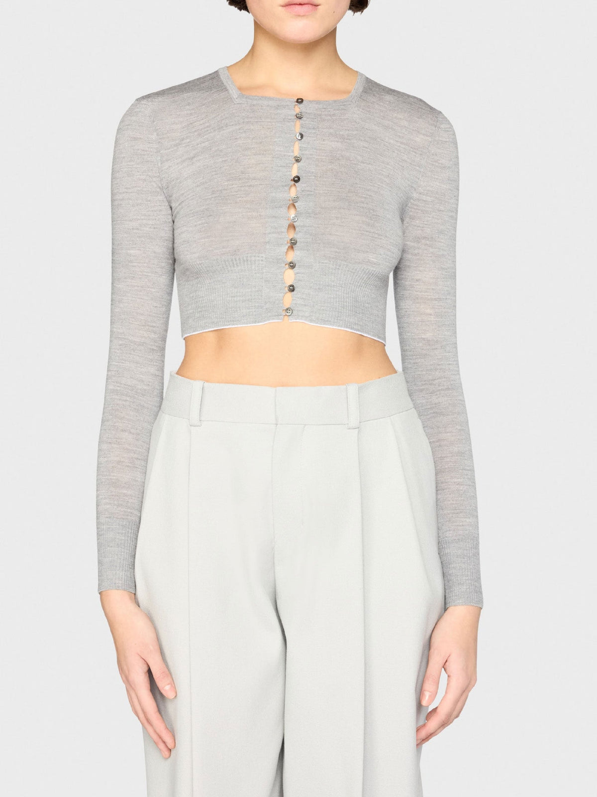 Cardigan Spiaggia en laine - Grey