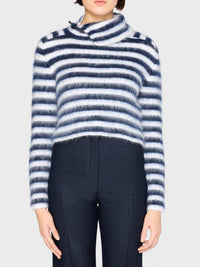 90€ / 8 sold //10 QTY / ST80%   Pull Marina en laine - Multi Navy