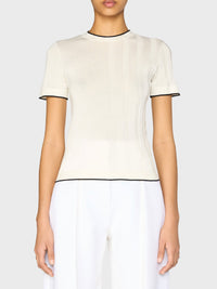 T-shirt en tricot - Off White
