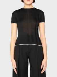 T-shirt en tricot - Black
