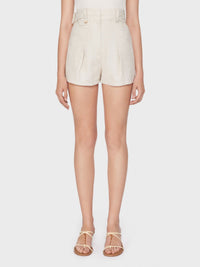 Short Bari en lin mélangé - Light Beige