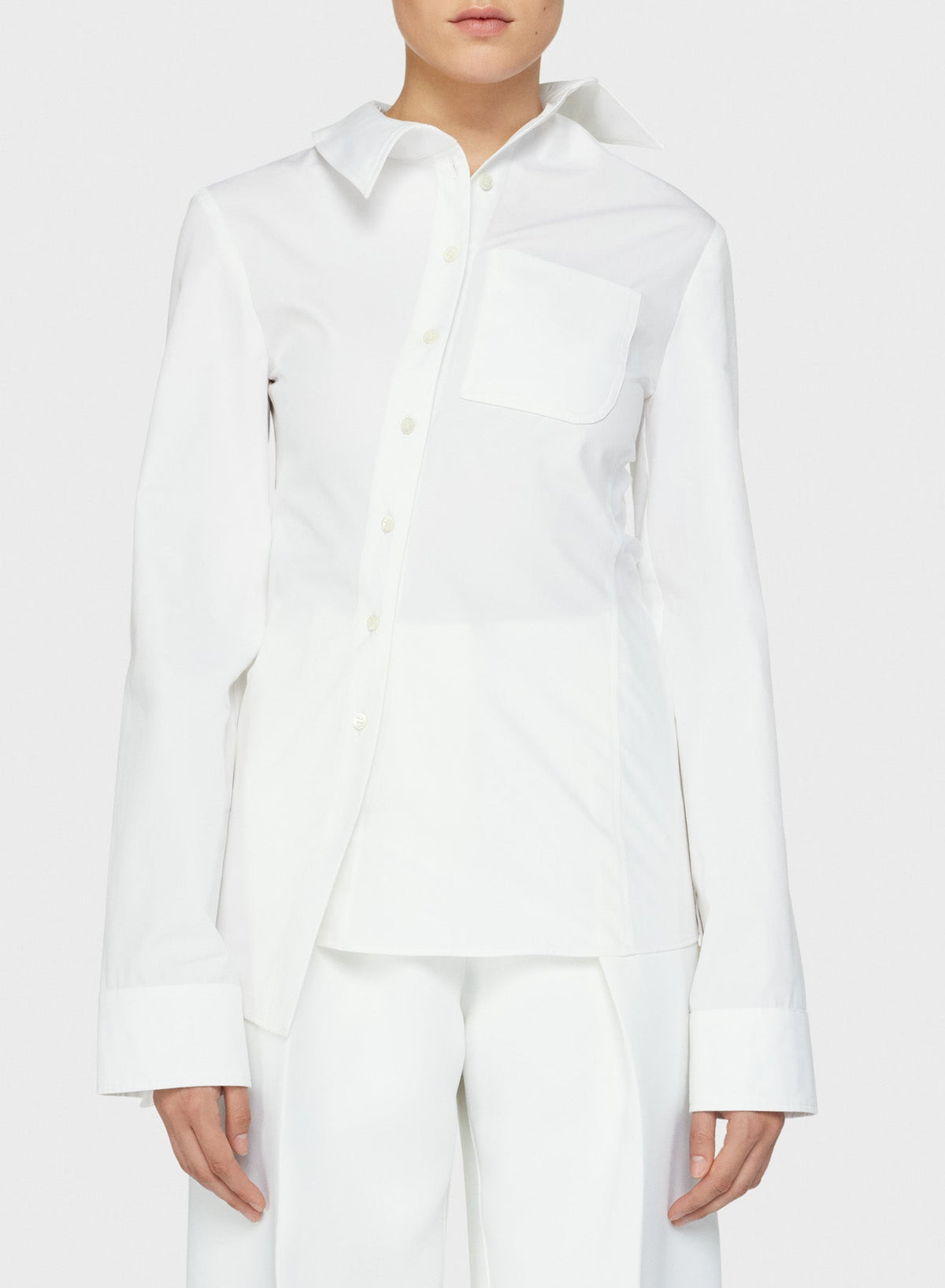 Chemise Pablo asymétrique - White