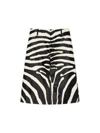 Jupe Tozzi en cuir - Black & White Zebra