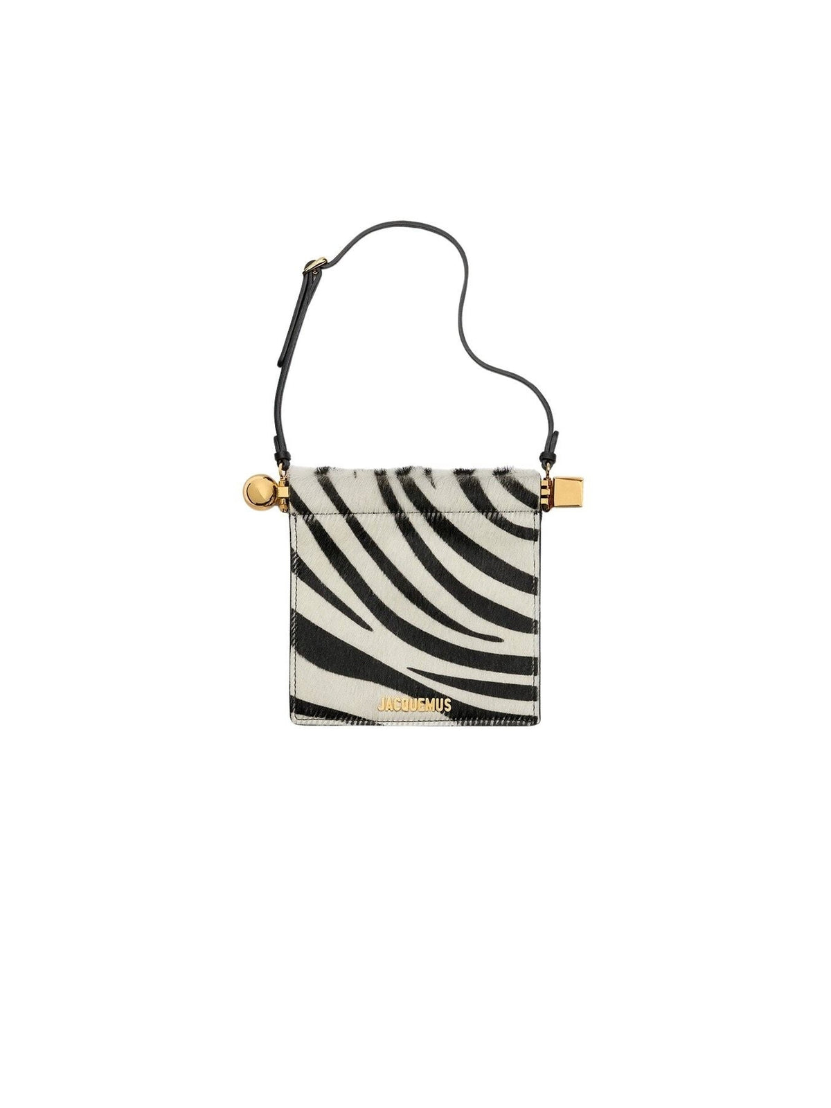 90€ / 5 sold //5 QTY / ST100%   Petite pochette Rond Carré en cuir - Black & White Zebra