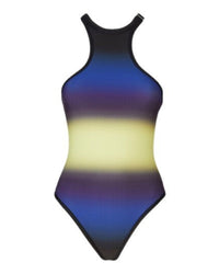 Maillot de bain en lycra imprimé - Blue & Black