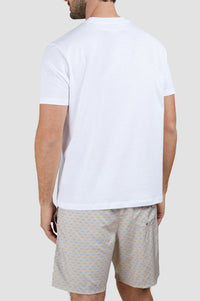 T-shirt with metallic logo - White