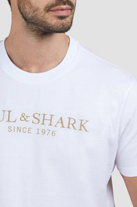 T-shirt with metallic logo - White