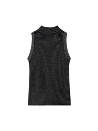 Cashmere vest top - Black