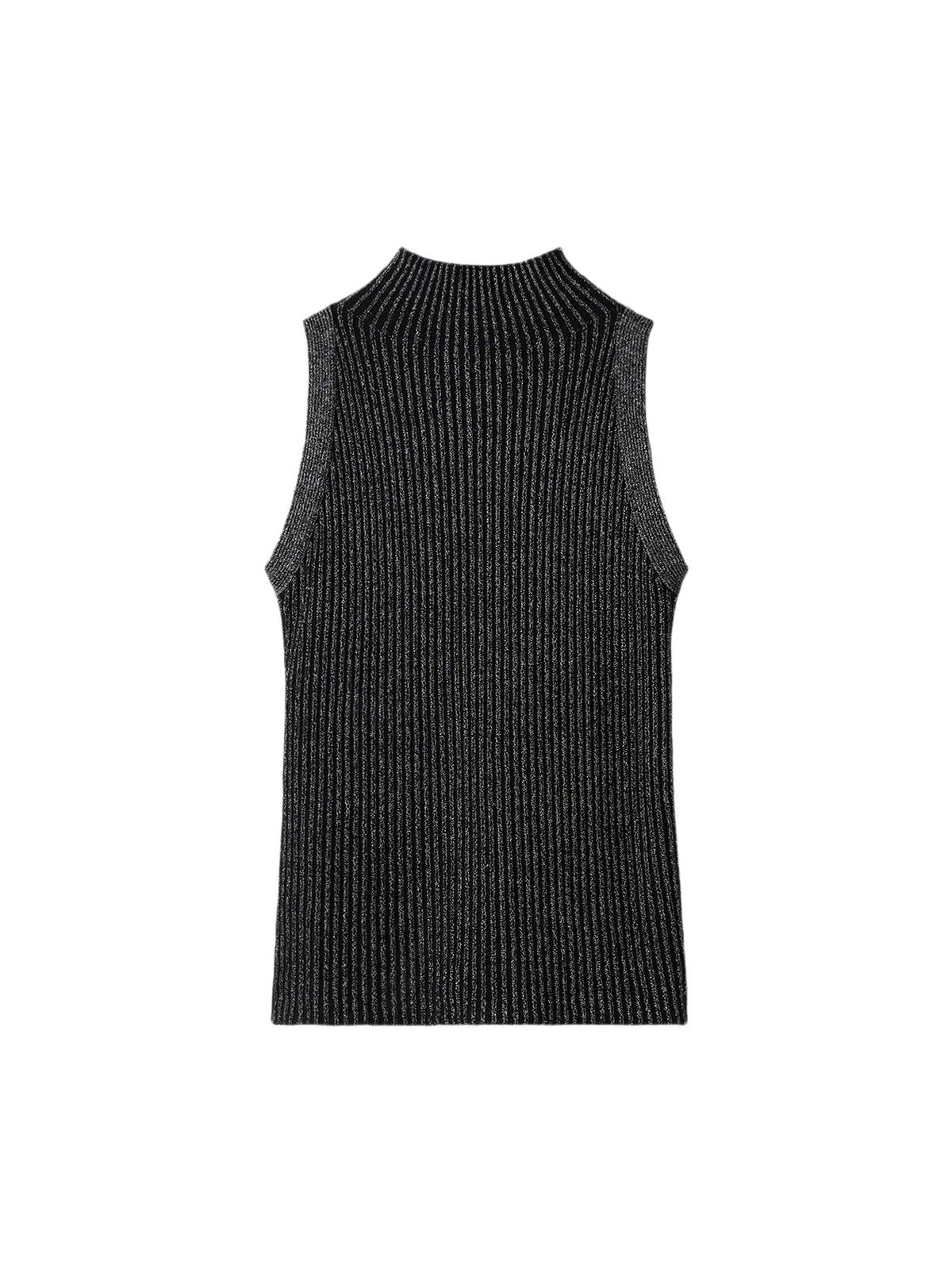 Cashmere vest top - Black
