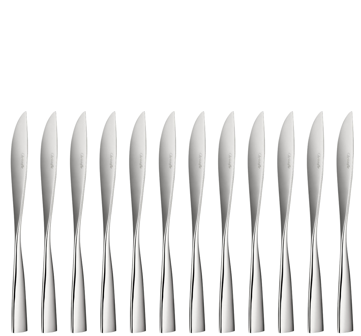 Lot de 12 couteaux de table en acier inoxydable - Acier