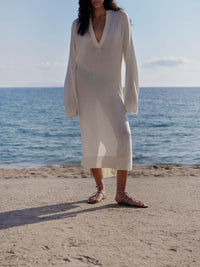 Cotton kaftan - White