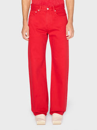 Pantalon droit De-nîmes - Red