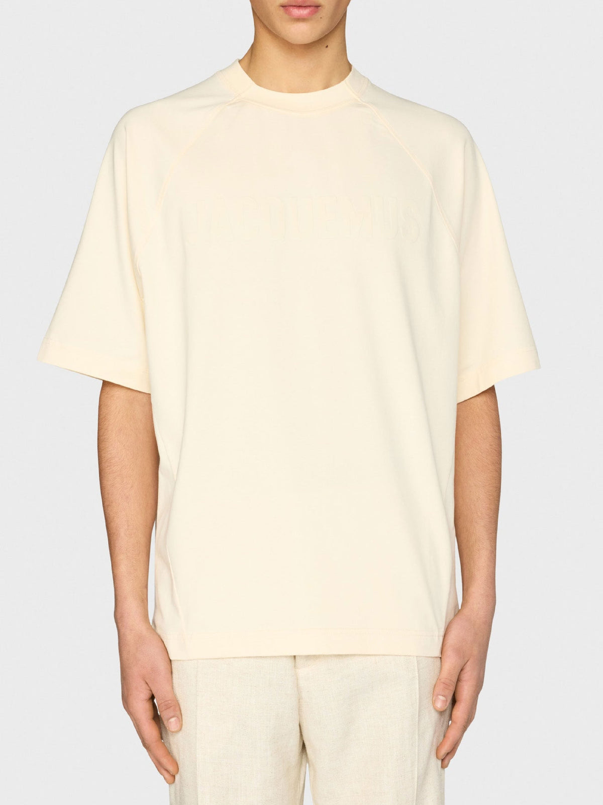 60€ / 41 sold //42 QTY / ST98%   T-shirt Typo avec logo - Light Beige