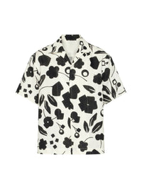 90€ / 6 sold //6 QTY / ST100%   Chemise Jean en lin - Black & White Cubic