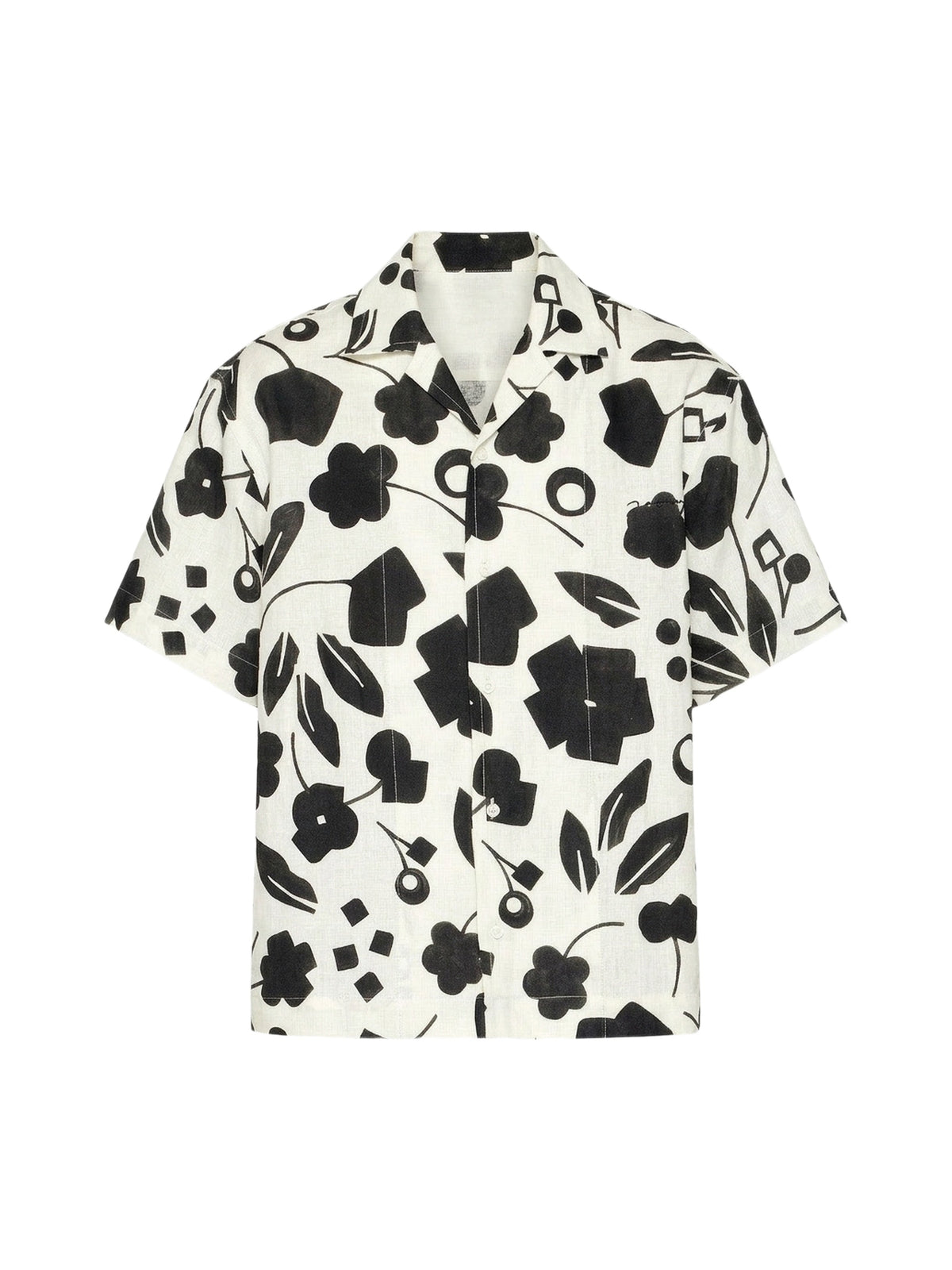 90€ / 6 sold //6 QTY / ST100%   Chemise Jean en lin - Black & White Cubic
