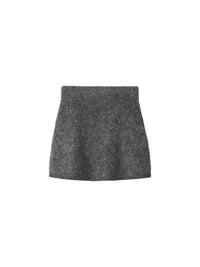 Mini-jupe en alpaga - Gris