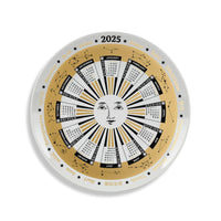 Assiette Calendario 2025 en porcelaine - Or & Noir & Blanc
