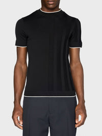 T-shirt Tricot en maille fine - Black