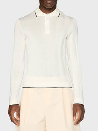 Polo Tricot en maille fine - Off White
