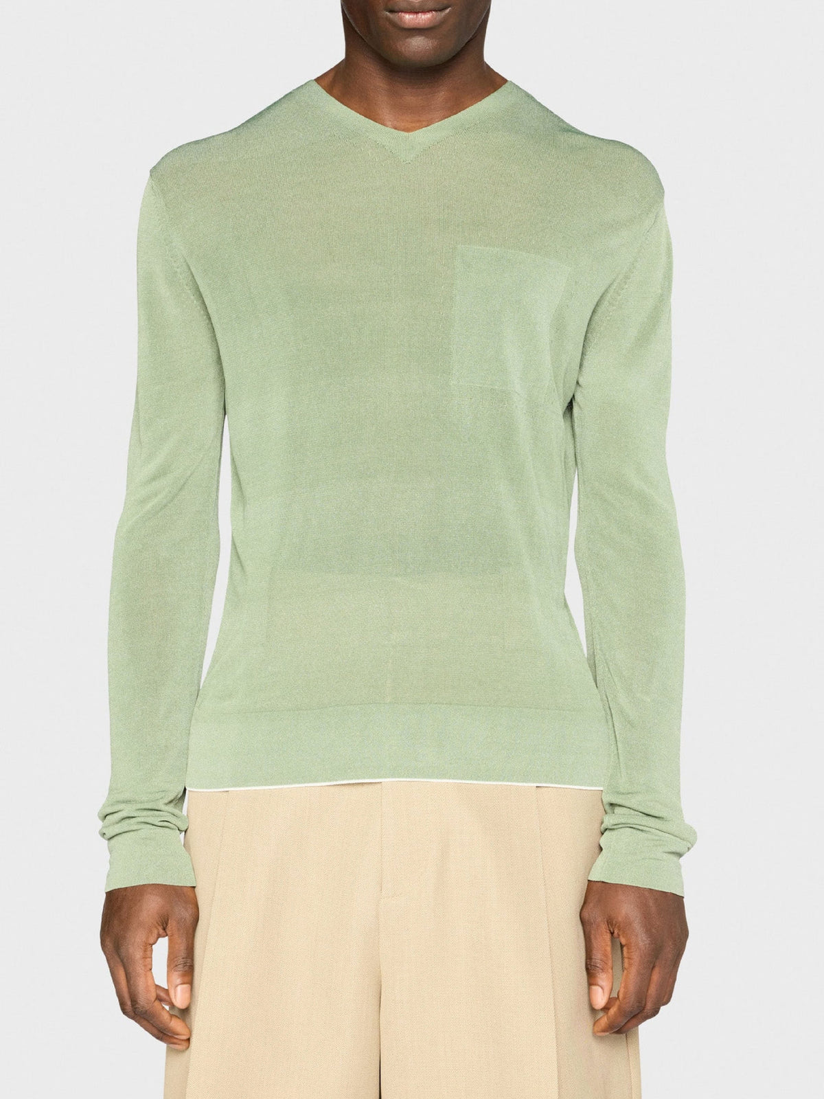 Pull Paseo en maille fine - Pale Green