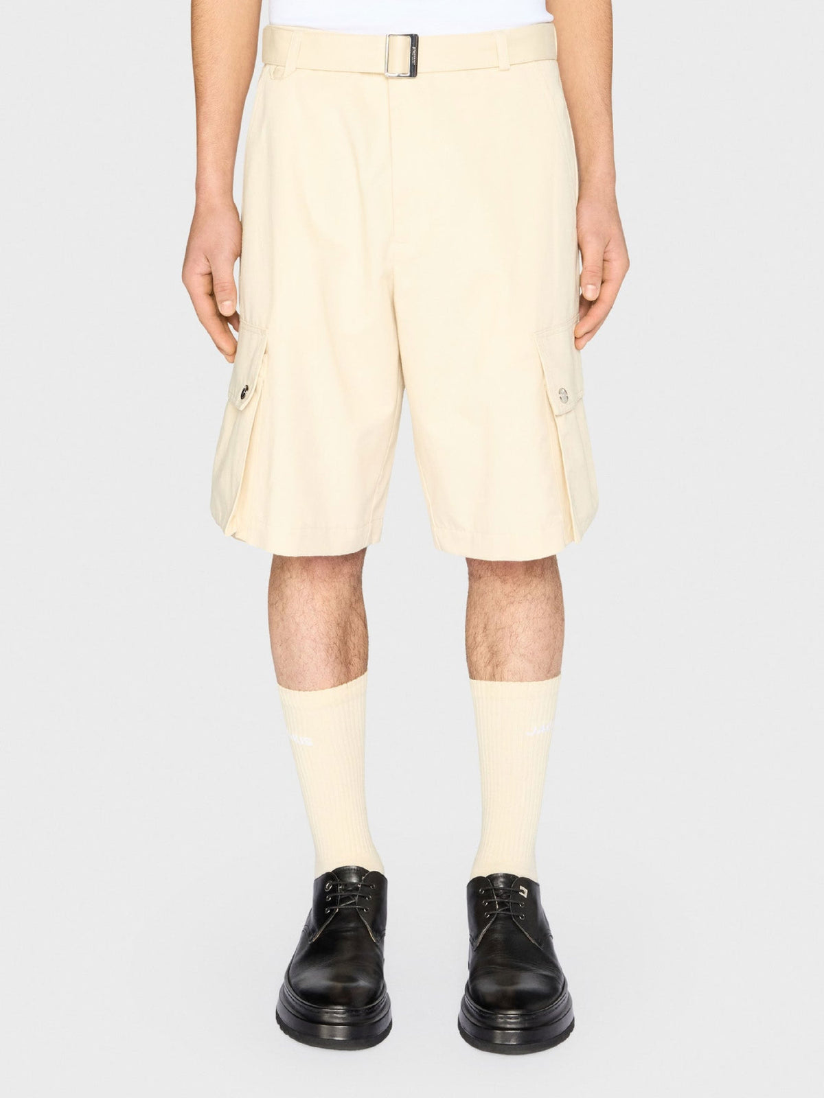 Bermuda cargo ceinturé - Beige