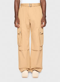 Pantalon cargo à ceinture amovible - Camel