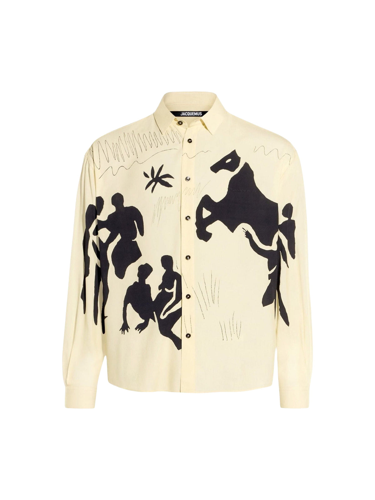 Chemise Simon imprimée à manches longues - Horse Scene Yellow