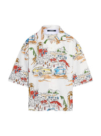 90€ / 25 sold //28 QTY / ST89%   Chemise Casaco oversize imprimé - Capri Cars White