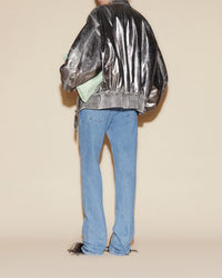Bomber Anja zippé en cuir - Silver