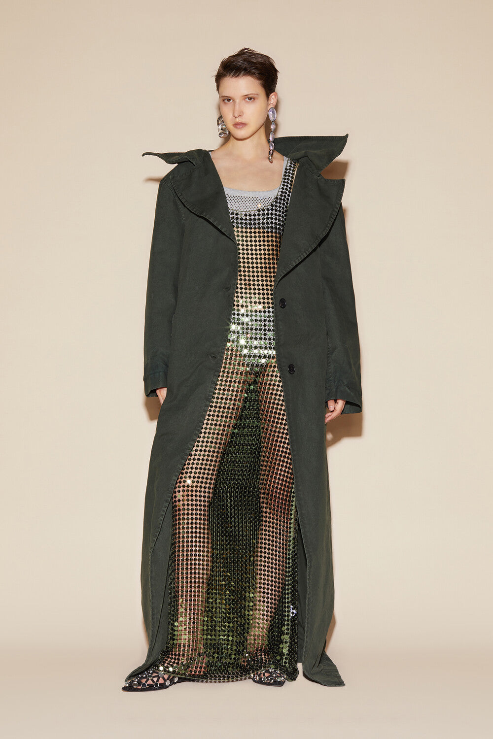 Long coat - Ivy green
