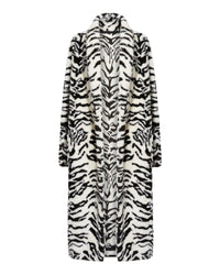 Manteau manches longues oversize - White & Black