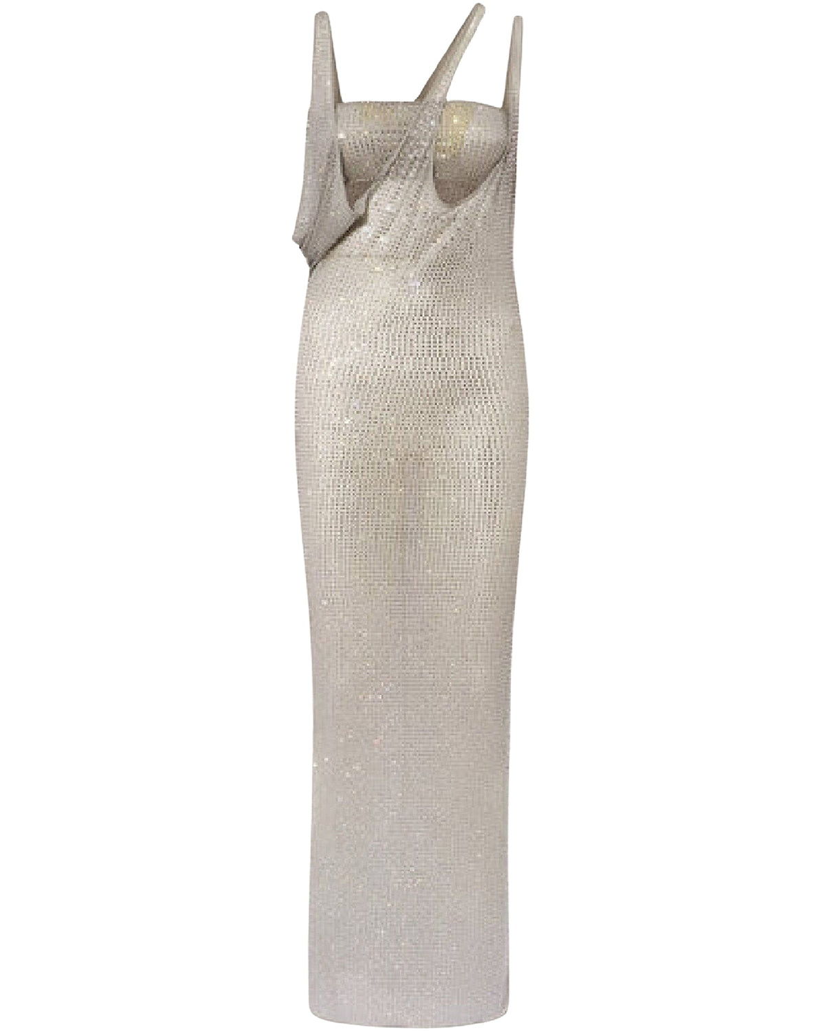 Robe midi en jersey transparent - Pearl Grey