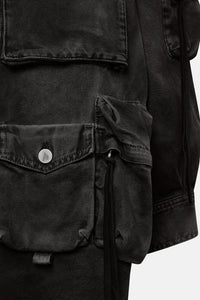 Manteau court Fern en denim - Black