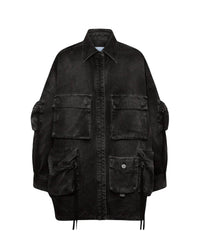 Manteau court Fern en denim - Black
