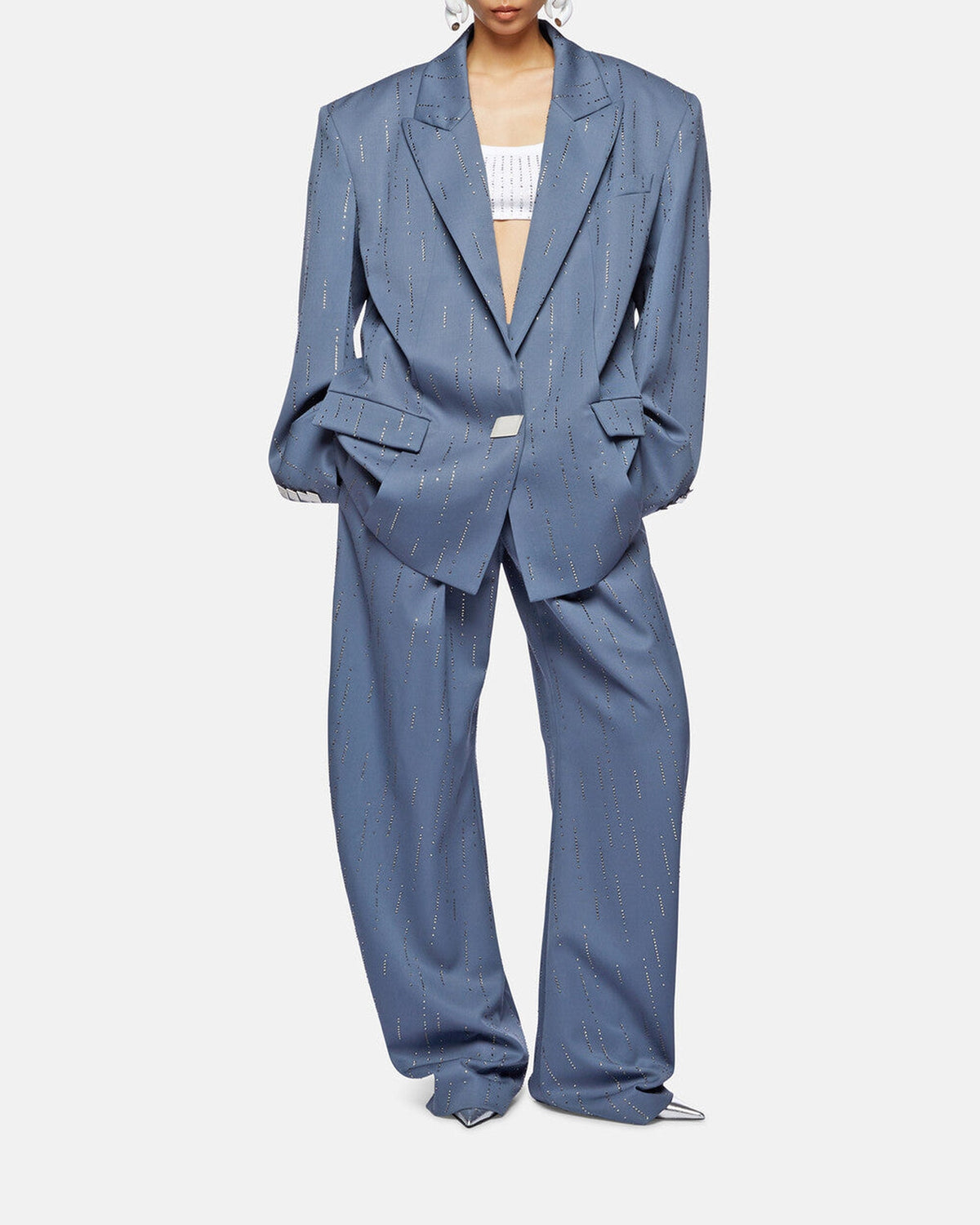 Pantalon long Gary en laine - Dusty Grey