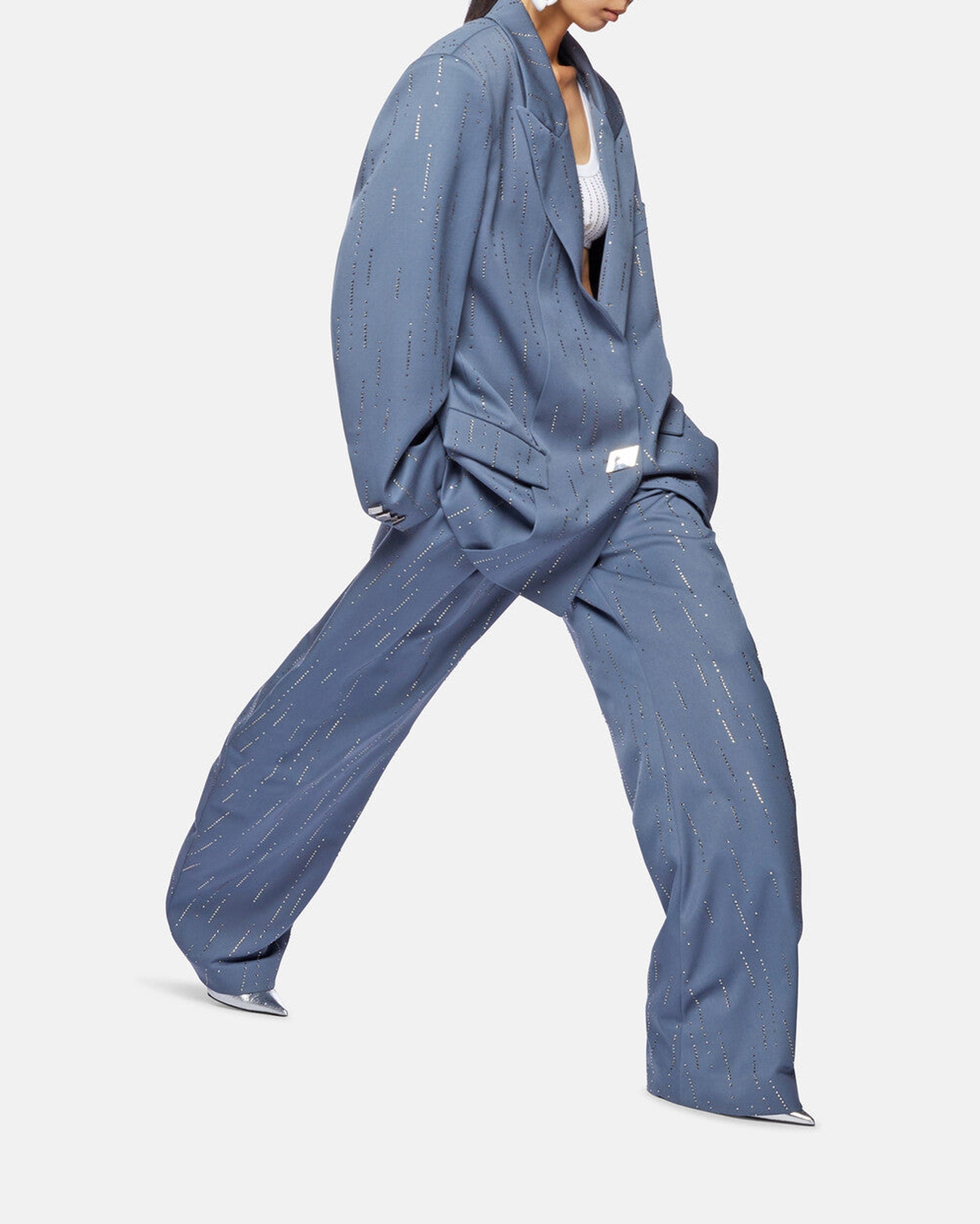 Pantalon long Gary en laine - Dusty Grey