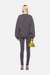 Leggings taille haute en molleton - Faded Black
