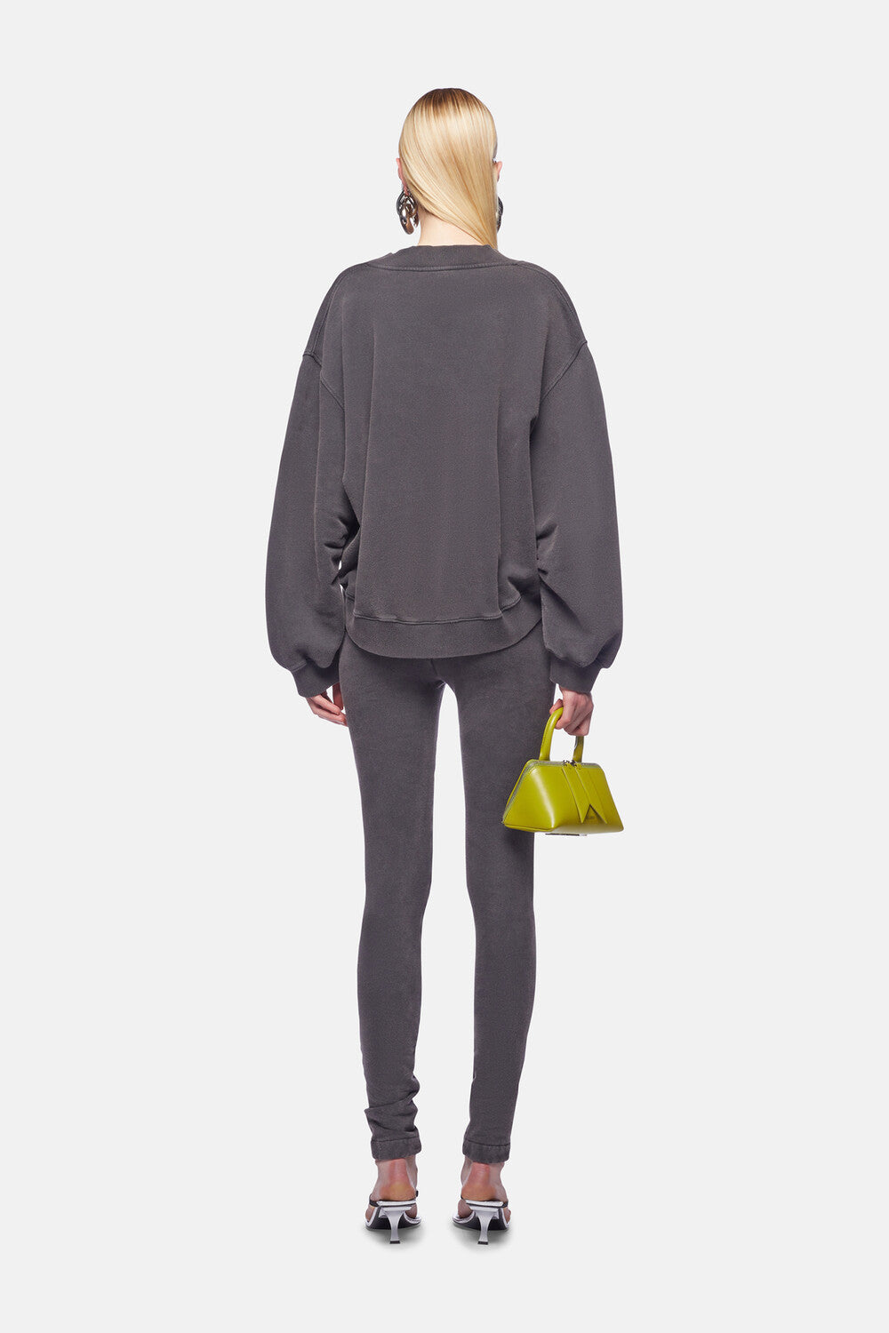 Leggings taille haute en molleton - Faded Black