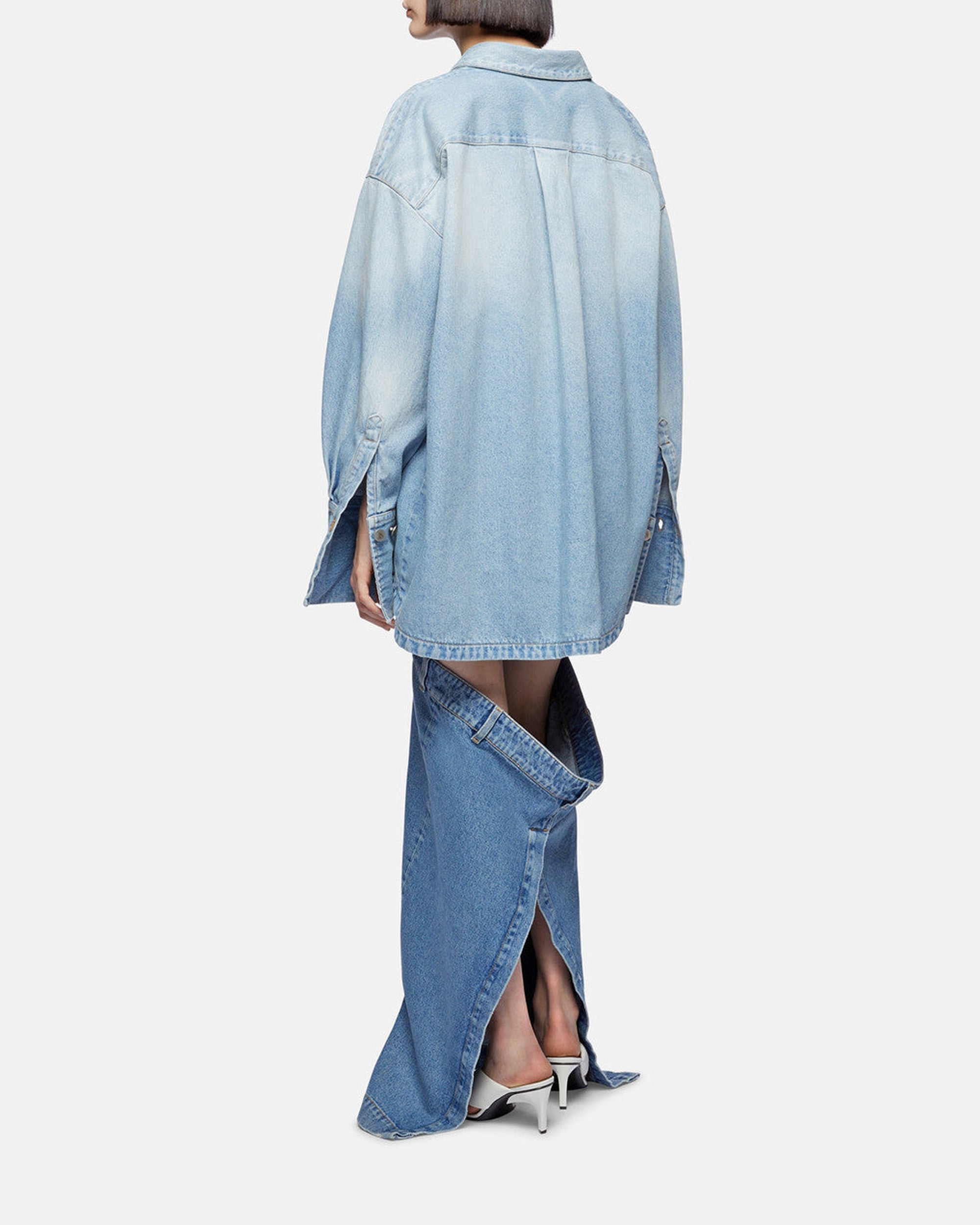 Jupe midi en denim clair - Light Blue Denim