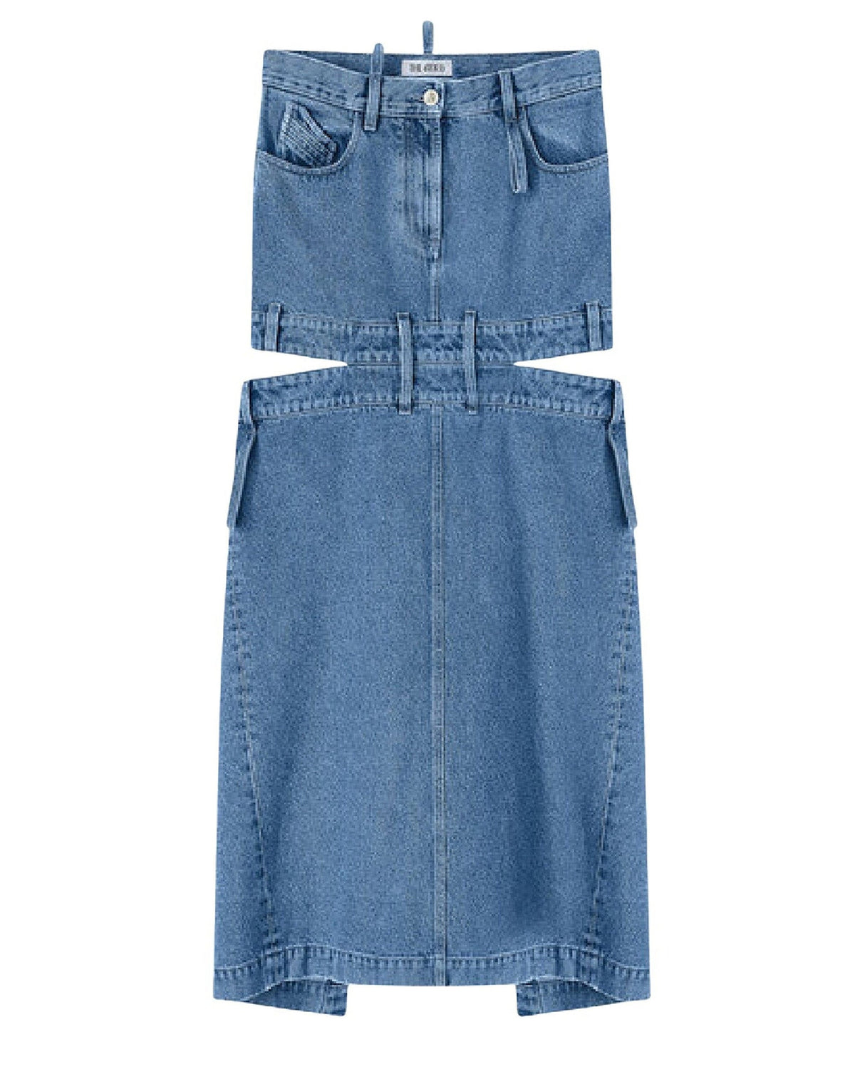 Jupe midi en denim clair - Light Blue Denim